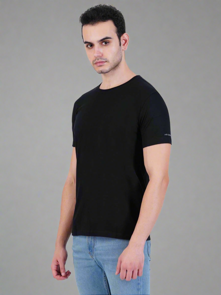 Pure Cotton T-Shirt for Men and Women - Black